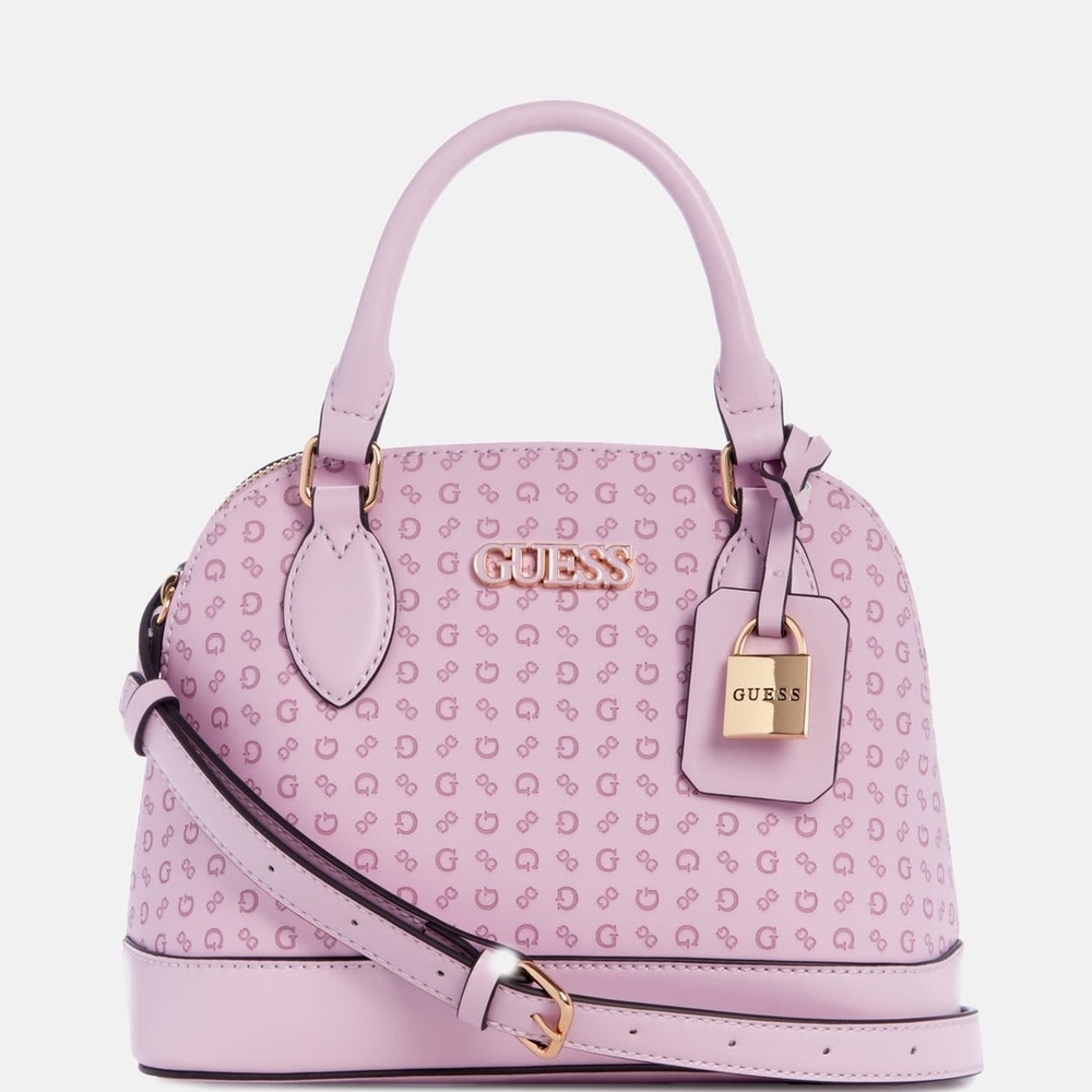 GUESS Factory Light Pink Logo Satchel